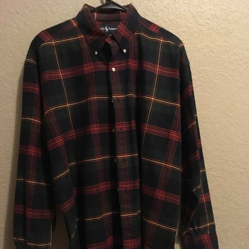 Large Ralph Lauren Plaid Button Up